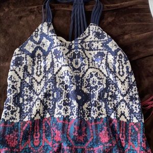 Patterned tank top blouse